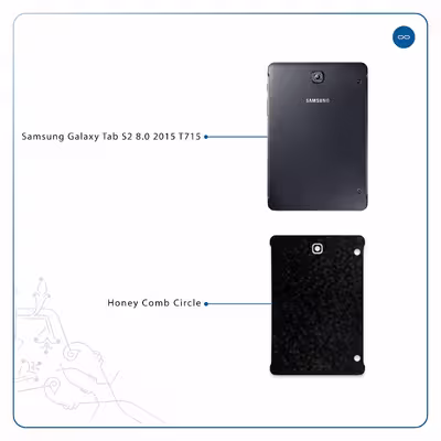 برچسب پوششی ماهوت مدل Honey-Comb-Circle مناسب برای تبلت سامسونگ Galaxy Tab S2 8.0 2015 T715