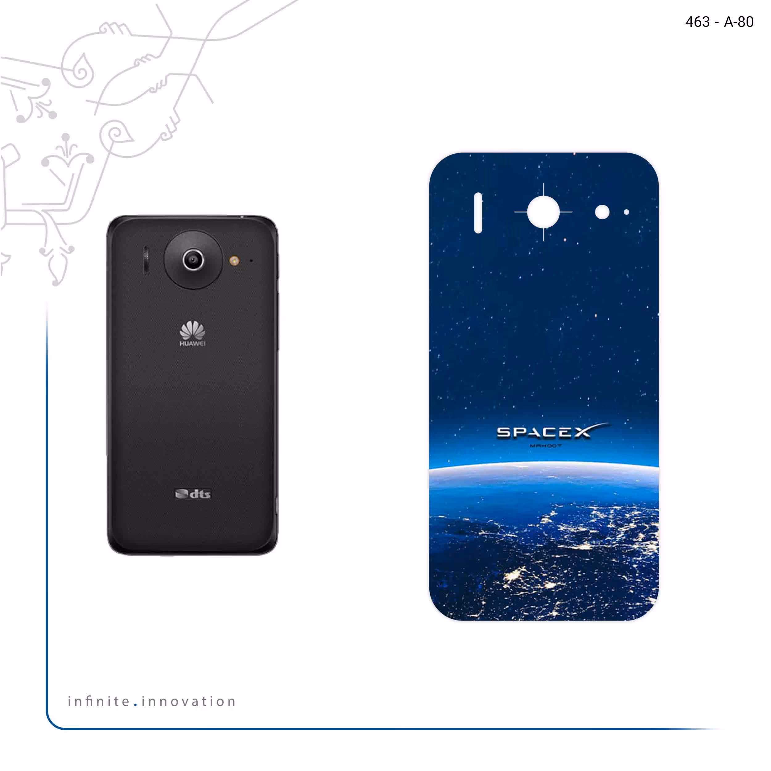 برچسب پوششی ماهوت مدل Space X مناسب برای گوشی موبایل هوآوی Ascend G510