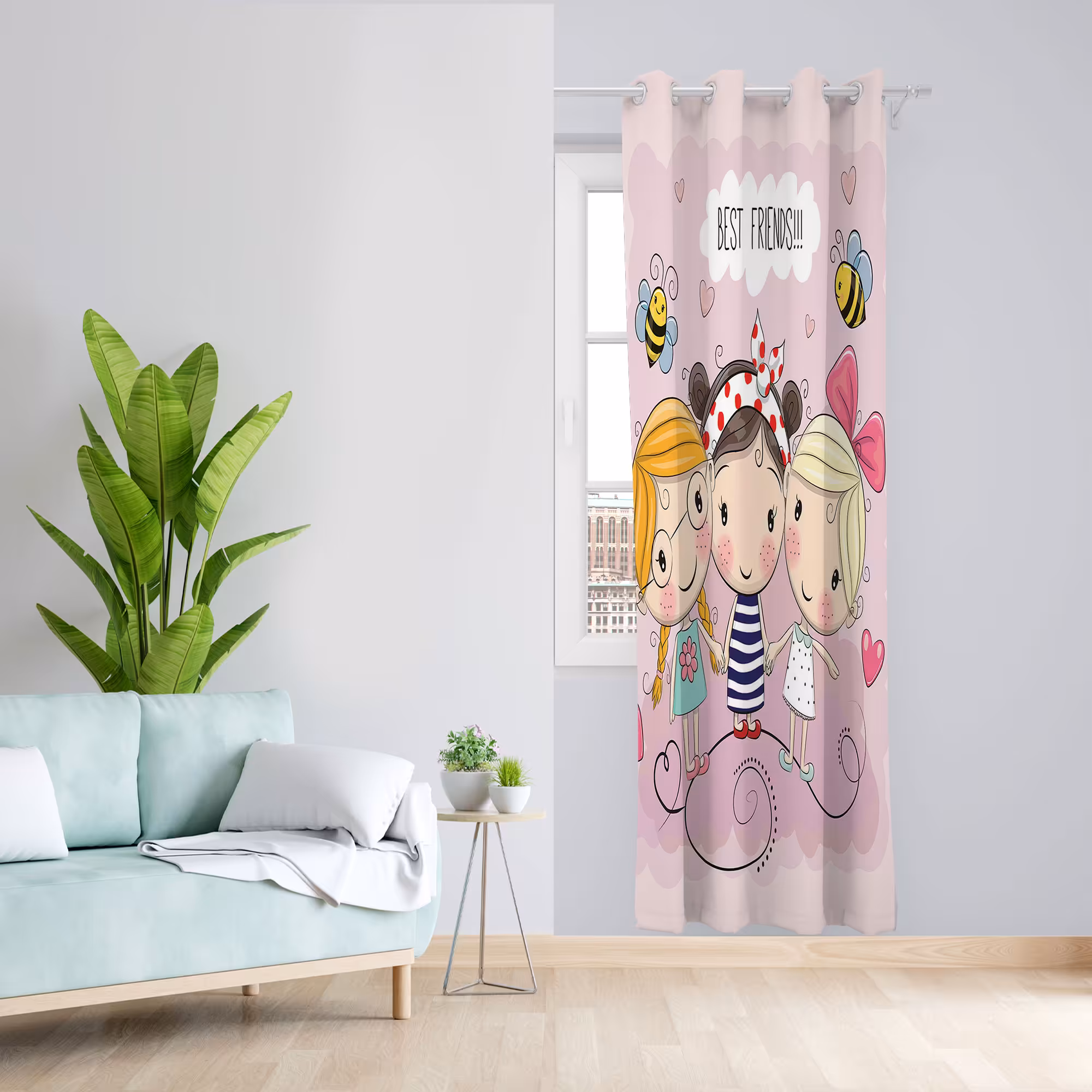  پرده مدل دختر مخمل پانچی کد 350 سایز 140x280 سانتی متر