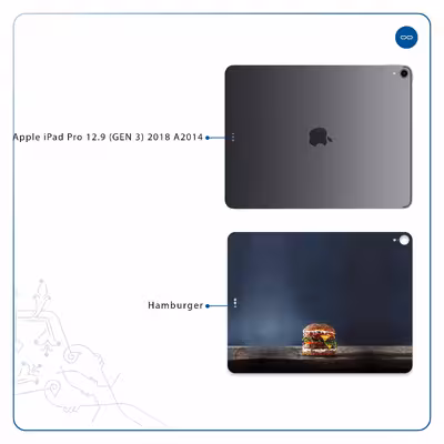 برچسب پوششی ماهوت مدل Hamburger مناسب برای تبلت اپل iPad Pro 12.9 (GEN 3) 2018 A2014