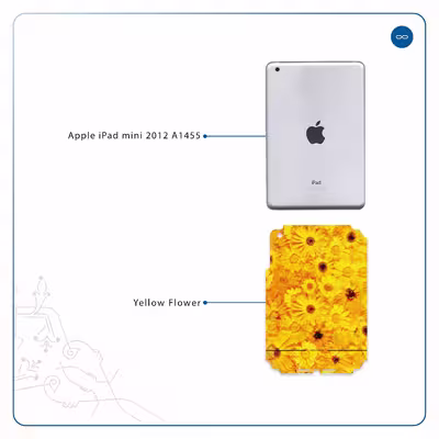 برچسب پوششی ماهوت مدل Yellow-Flower مناسب برای تبلت اپل iPad mini 2012 A1455