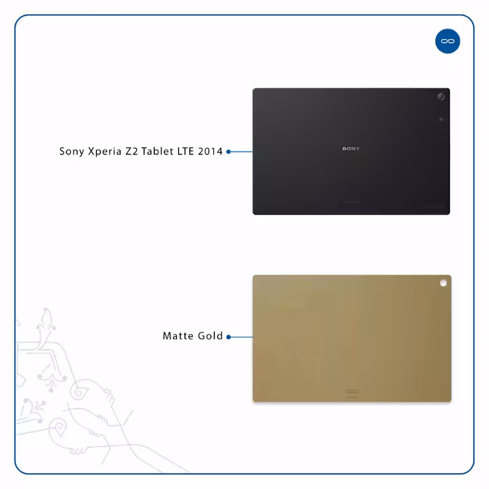 برچسب پوششی ماهوت مدل Matte-Gold مناسب برای تبلت سونی Xperia Z2 Tablet LTE 2014