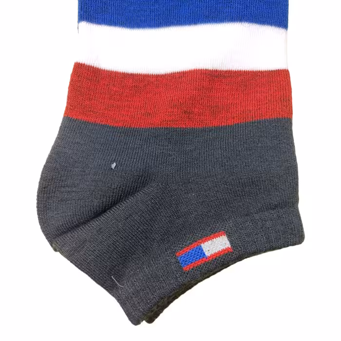 جوراب ساق کوتاه فلورا طرح پرچم فرانسه مدل Nano cotton 