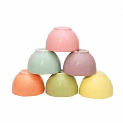 کاسه سرامیکی مدل آبگوشت خوری طرح پاستلو کد P بسته 6 عددی