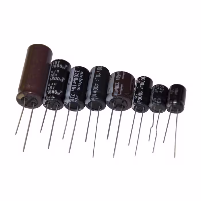 خازن الکترولیت 100uF 35V - 2200uF 16V - 10uF 400V - 1500uF 25V - 1000uF 16V - 1800uF 16V - 47uF 63V - 220uF 50V کد 87 بسته 75 عددی
