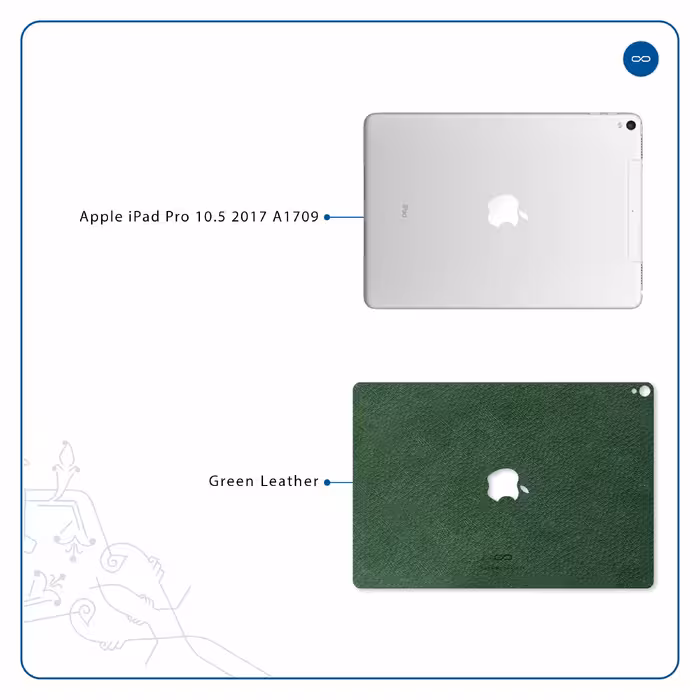 برچسب پوششی ماهوت مدل Green-Leather مناسب برای تبلت اپل iPad Pro 10.5 2017 A1709
