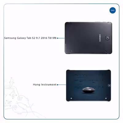برچسب پوششی ماهوت مدل Hang Instrument مناسب برای تبلت سامسونگ Galaxy Tab S2 9.7 2016 T819N