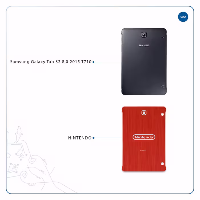برچسب پوششی ماهوت مدل NINTENDO مناسب برای تبلت سامسونگ Galaxy Tab S2 8.0 2015 T710