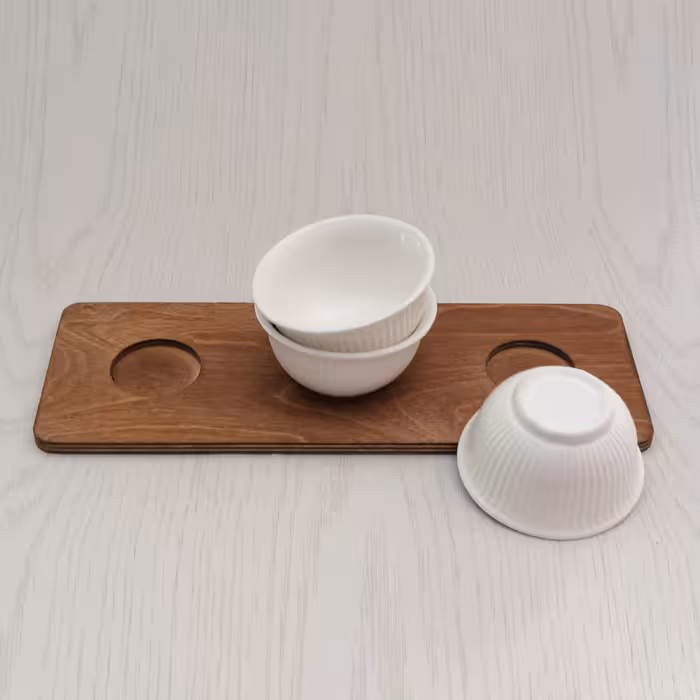 کاسه سرامیکی مدل S به همراه استند مجموعه 4 عددی