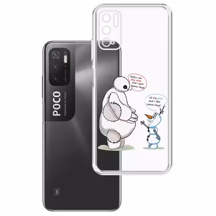 کاور طرح Olaf &amp; Baymax مناسب برای گوشی موبایل شیائومی Poco M3 Pro 