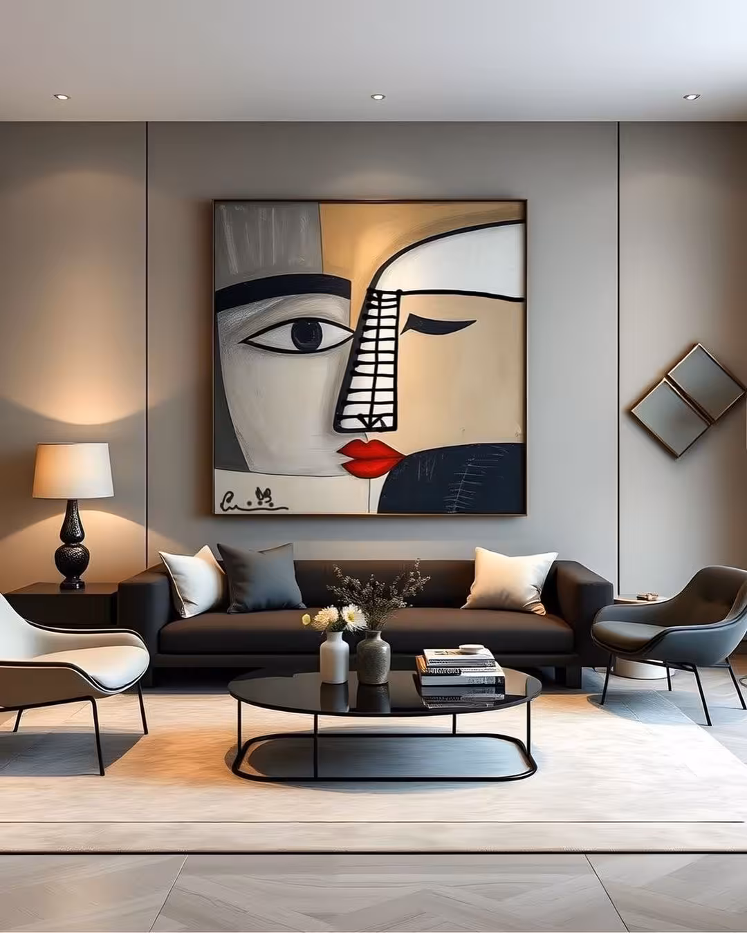 تابلو نقاشی کاردست کوبیسم کدکالا 994