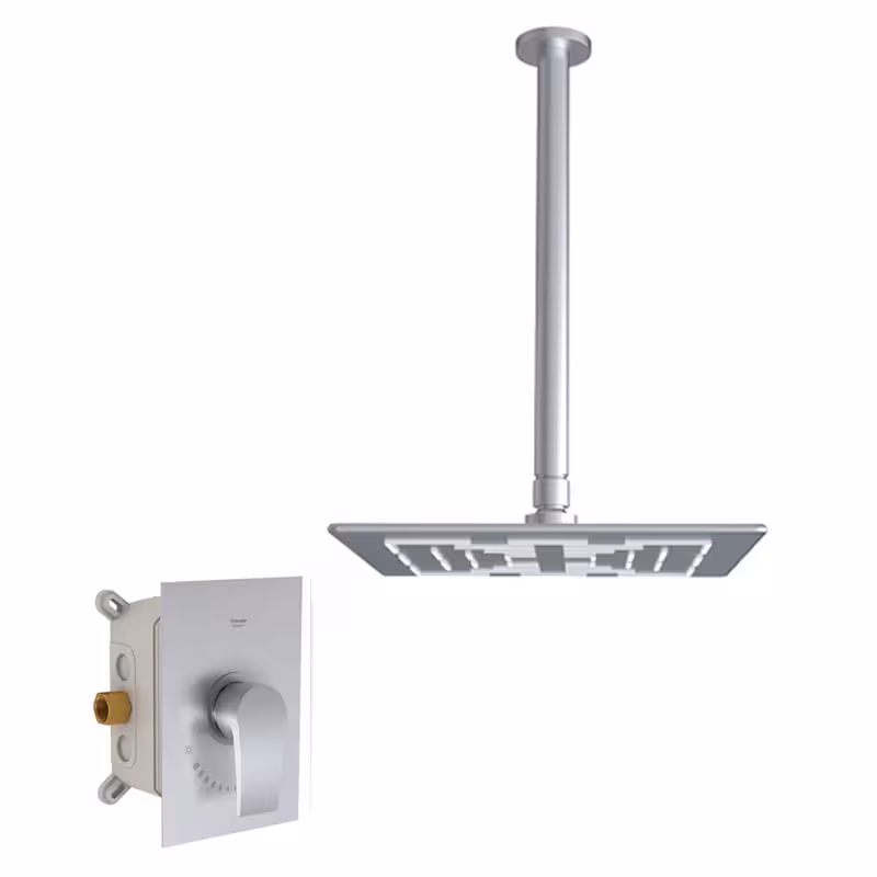 شیر حمام توکار شودر مدل رومر تیپ 1 BRASS کروم مات