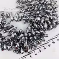 کریستال اشک بغل سوراخ ( نقره ای متالیک )