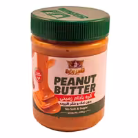 کره بادام زمینی بدون نمک و شکر شیر رضا 450 گرمی