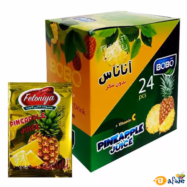 قیمت و خرید پودر شربت فوری آناناس بوبو لینزا بسته 24 عددی