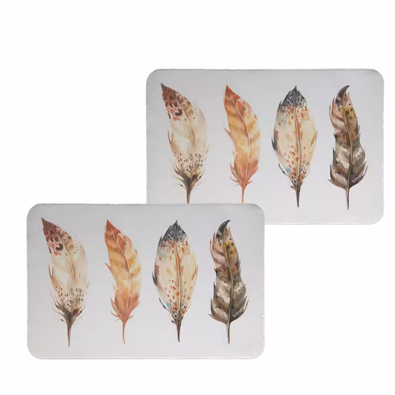 زیربشقابی طرح پر کد 8208 مجموعه 2عددی | کالا مکس