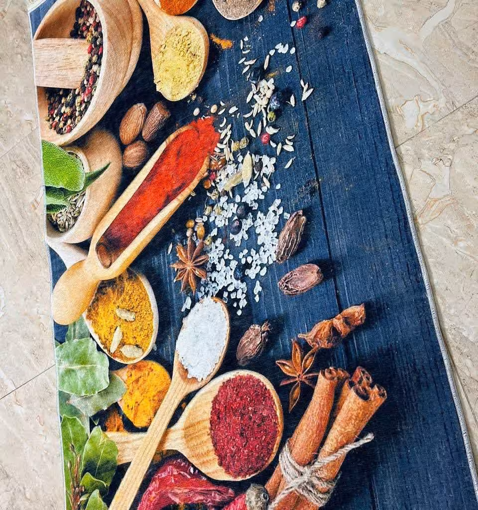 قالیچه درجه1 ماشینی، در ابعاد مختلف، باترمزفرش، طرح ادویه 1، کد 009