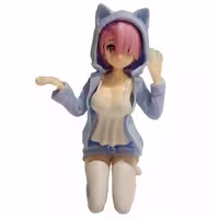 فیگور انیمه رم گربه ای نشسته Rem