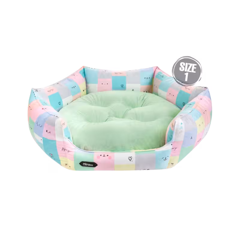 جای خواب 6 ضلعی مدل مارشمالو VIP برند Ninapet نیناپت سبز سایز 1