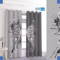 پرده تصویری طرح پروانه برند پرنا