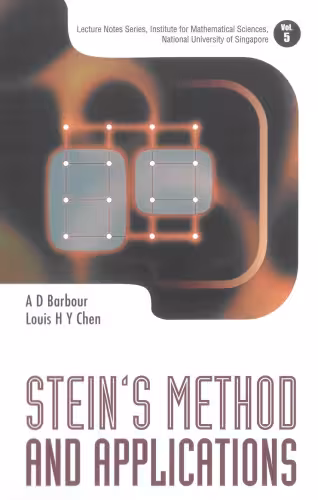 خرید و دانلود نسخه کامل کتاب Stein's Method and Applications