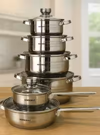 سرویس قابلمه 12 پارچه استیل کرکماز C-108-1