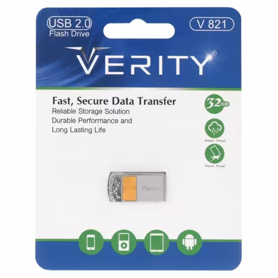 فلش مموری وریتی مدل V821 USB2.0 ظرفیت 32 گیگابایت