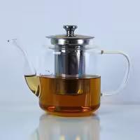 قوری پیرکس 800 میلی لیتر استوانه درب استیل مدل WJ800