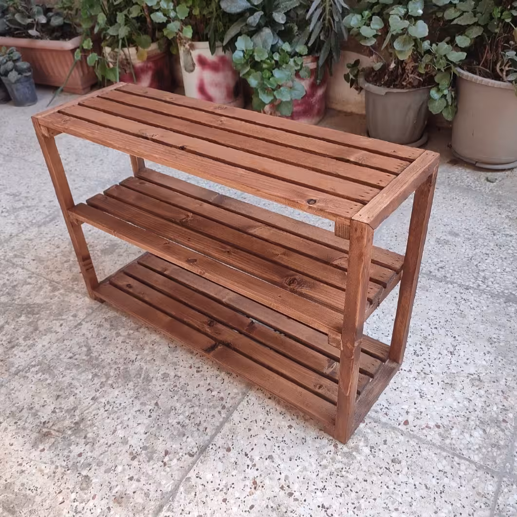 استند سه طبقه چوبی طول 63