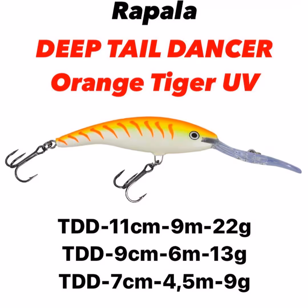 لور ماهیگیری راپالا Rapala Deep Tail Dancer TROLLING DEPTH