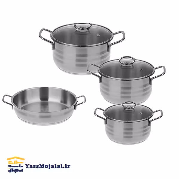 سرویس قابلمه استیل دستی لوکس 7پ