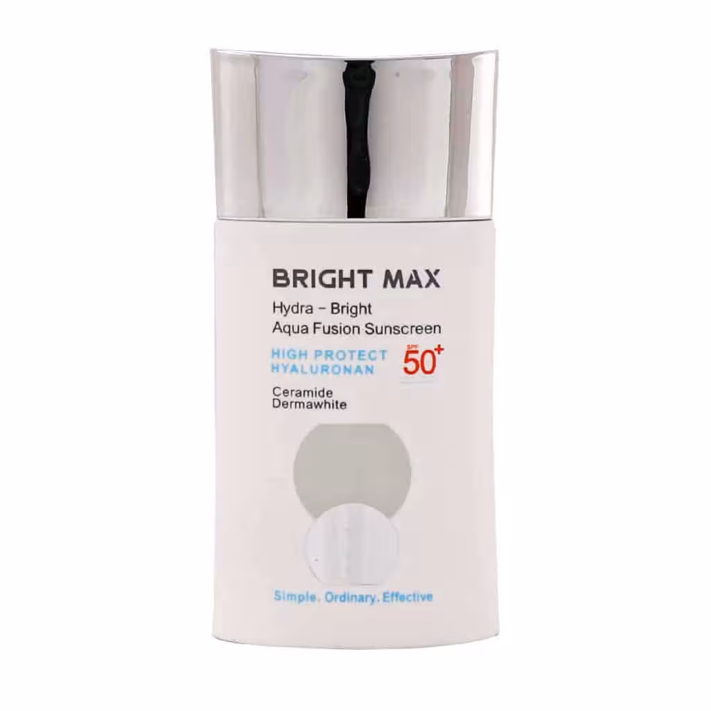 فلوئید ضد آفتاب آکوافیوژن هیدرا برایت SPF50 برایت مکس 50 میلی لیتر | Bright Max SPF50 Aqua Fusion Sunscreen Fluid
