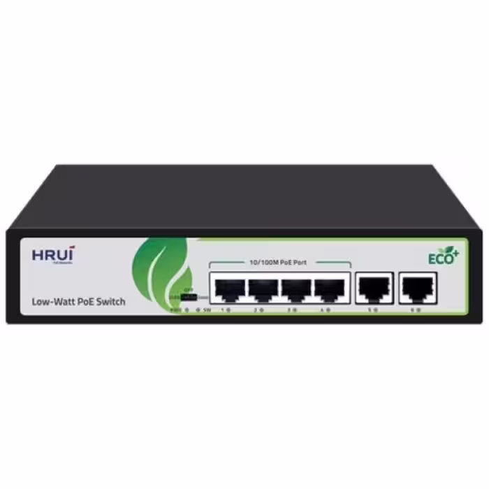 سوئیچ شبکه 4 پورت POE مدل HR902-AF-42N سری LOW WATT