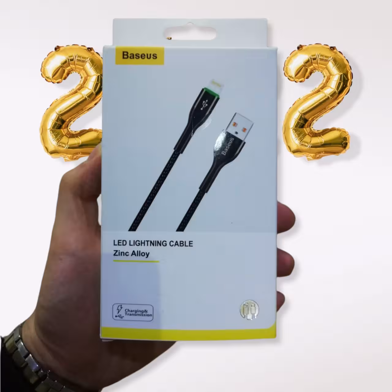 کابل آیفون بیسوس مدل Baseus LED Lightning Data Cable