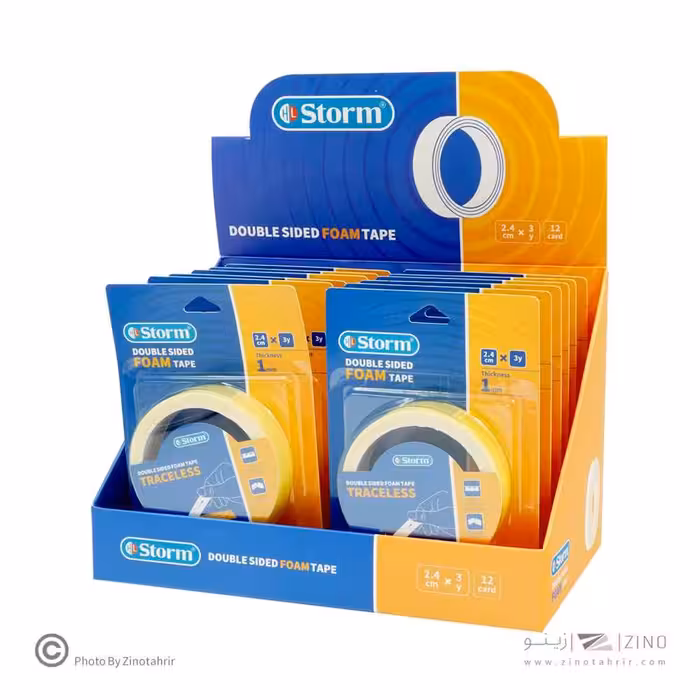 چسب دوطرفه1میل فوم2/4 سانت3یارد استورم کدHL-102338