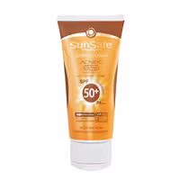 كرم ضدآفتاب فاقدچربی  SPF50 سان‌سیف بژروشن حجم 50 میلی‌لیتر