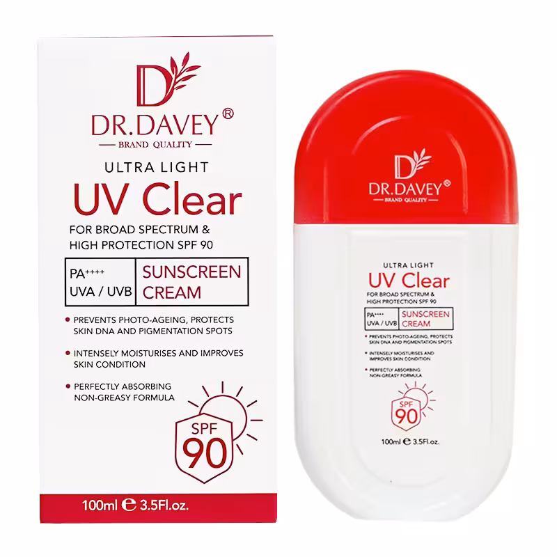 ضد آفتاب دکتر داوی Dr.Davey مدل UV Clear 90 SPF حجم 100ml