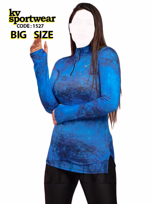 بلوز نیم زیپ فینگردار ورزشی زنانه Nike کد 03