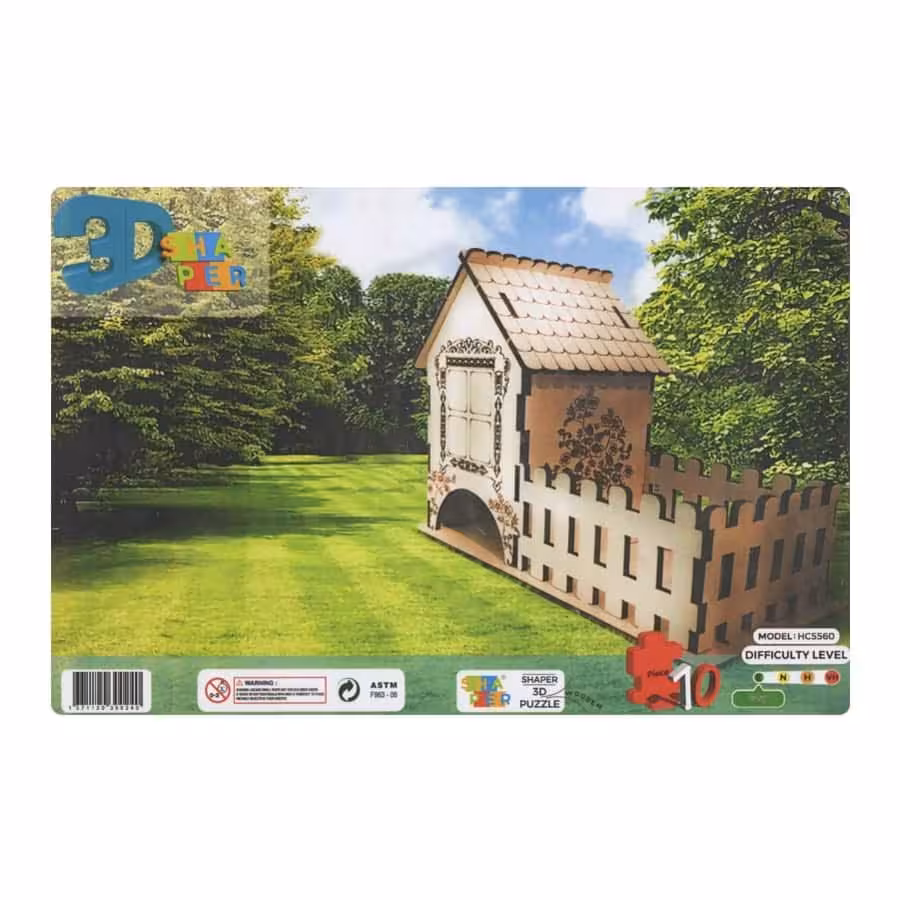 پازل چوبی سه بعدی کلبه شیپر