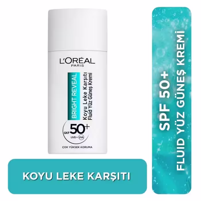 ضد آفتاب و ضد لک فلوئیدی لورآل SPF 50 مدل BRIGHT REVEAL