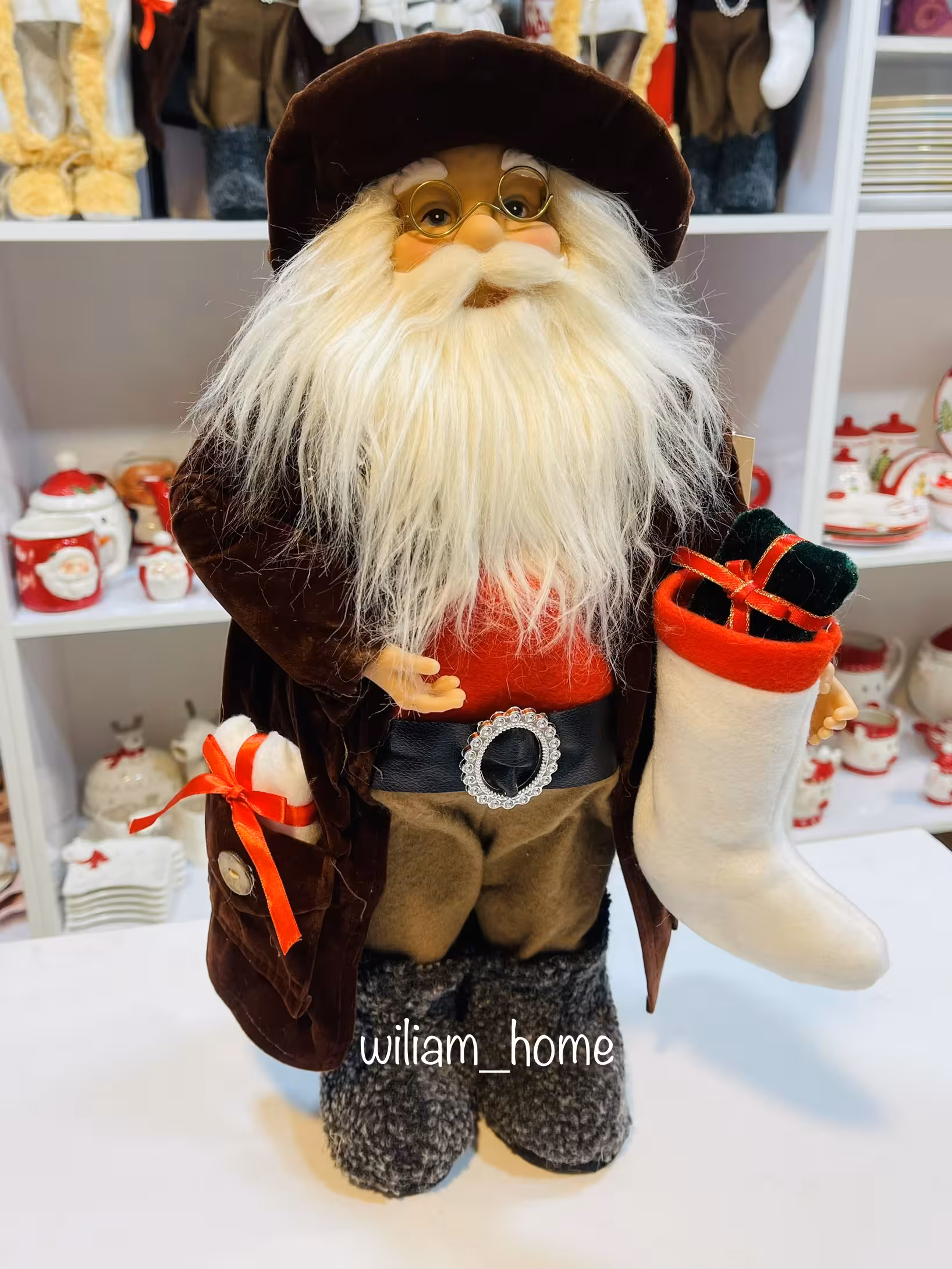 بابانوئل کریسمس 45 سانت قهوه ای