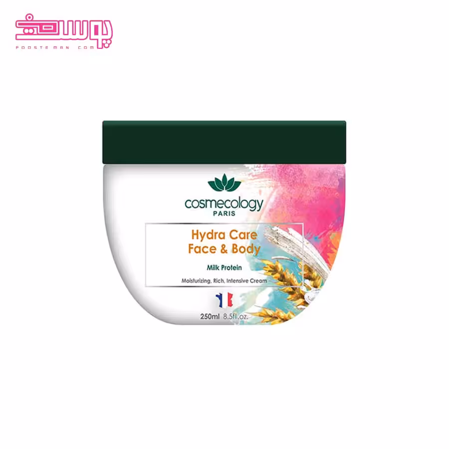 مرطوب کننده صورت و بدن کاسمکولوژی حاوی پروتئین شیر حجم 250ml