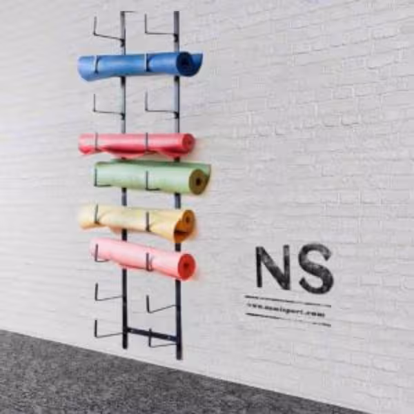 رک دیواری مت یا زیرانداز یوگا 10 عددی Wall rack mat or yoga mat