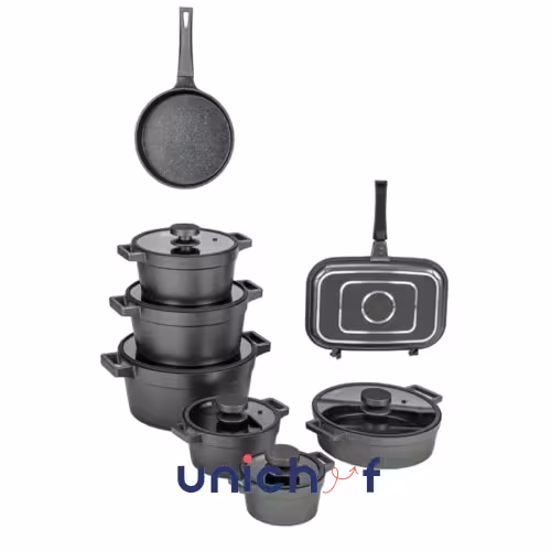 سرویس 15پارچه سیلیکون طوسی دیاموندUN-8522