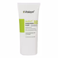 فلوئید ضد آفتاب SPF50 پوست چرب اکتی ویت ویتالیر 50 میلی لیتر(بی رنگ) Vitalayer SPF50 Activit Sunscreen Fluid For Oily Skin 50 ml