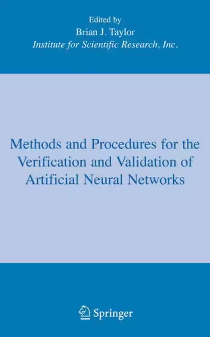 خرید و دانلود نسخه کامل کتاب Methods and Procedures for the Verification and Validation of Artificial Neural Networks