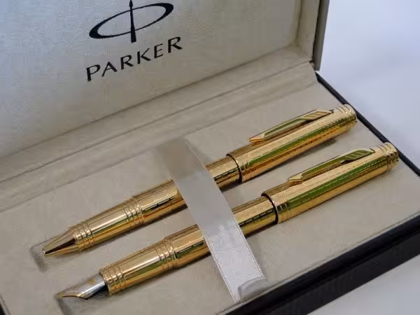 ست خودکار و خودنویس پارکر مدل پریمیر (دولوکس طلایی) - PARKER PREMIER GOLD