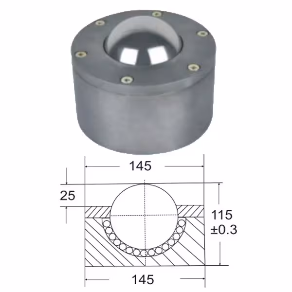 بلبرینگ چشمی با ساچمه حمل کننده، بدون لبه، توکار AU90 (SP90)