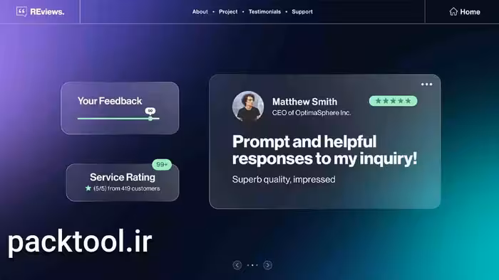 دانلود پروژه آماده توصیفات و نقل قول ها قالب ویدئویی افتر افکت Testimonials & Quotes Video Template - پک تول