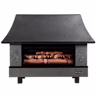 بخاری گازی شومینه ای نیک کالا مدل نفیس MC30 مشکی